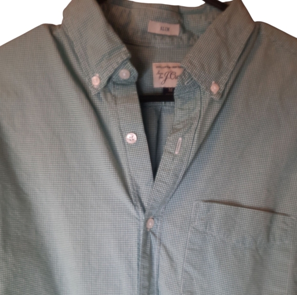 J. Crew Green Casual Button Down Shirt Med L/S - Picture 7 of 14